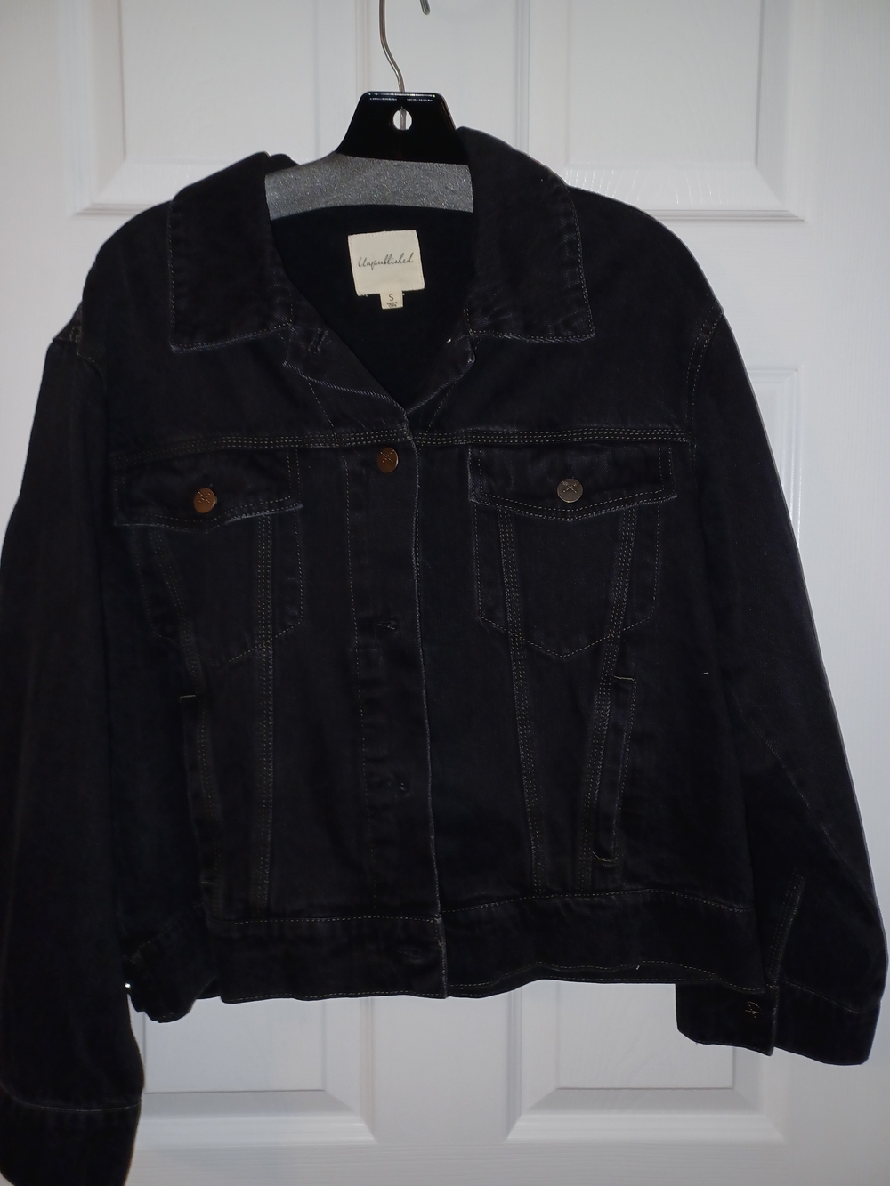 Unpublished Black Denim Trucker Jacket